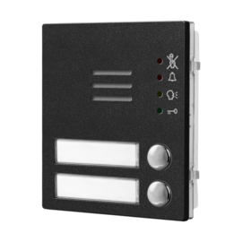 VIDEX  Audiomodule VX2200 met 2 knoppen en aansluiting extra knoppen via flatcable 4204-2/A Art nr. VPA632N  (NE)