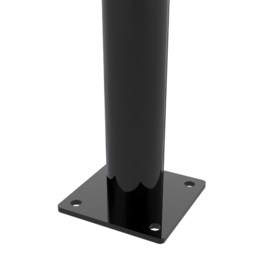 Staander Ø60 mm op voetplaat - 1350 mm - RAL9005 Art. nr. PRV900560175135 prijs per Stuk(s) excl. BTW