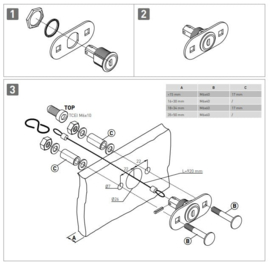 Ditec TOP / globe ontgrendel-slot ASB1  (HO)