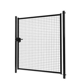 Enkele tuinpoortset met gaasvulling 1500x1800 - RAL9005 Art. nr. TPS9005150180S prijs per Set excl. BTW