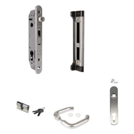 Fortylock SET - krukken 3006M - cilinder 301254STDVSZ - afdekplaat 3020HYBALU - slotvanger SFKIQF40 Art. nr. FORTYSET40IMA prijs per Set excl. BTW