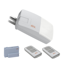 Able DC-Medium-1000 + ontvanger RX-MR + 2x 2kanaals TOH zender (zonder rail). Art nr. KIT1011B  (NE)