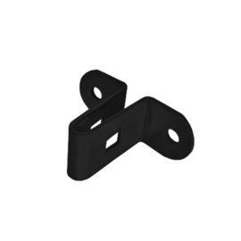 Muur-/paalbevestigingsbeugel t.b.v. dubbelstaafmat - electrolytisch verzinkt en gecoat RAL9005 Art. nr. MUURBEVDSMV9005 prijs per Stuk(s) excl. BTW