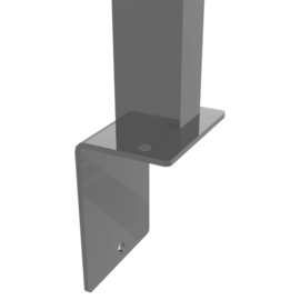 Staander 60x40 mm op L-voetplaat - 1700 mm - RAL7016 Art. nr. PLV701660402170  prijs per Stuk(s) excl. BTW
