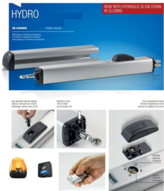 Quiko Hydro 400 set met 1 motor. het hydraulische werkpaard, Voor poorten tot 6 meter en 1100kg. intensief gebruik.  QU)