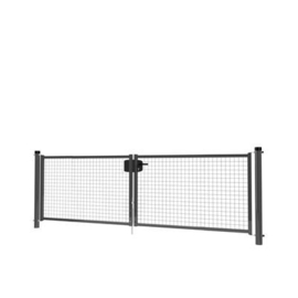 Dubbele tuinpoortset met gaasvulling 3000x1000 - RAL7016 Art. nr. TPD7016300100S prijs per Set excl. BTW