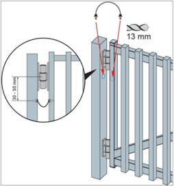 Safeguard beveiliging voor vleugels draaihek Art nr. 105194  (SE)