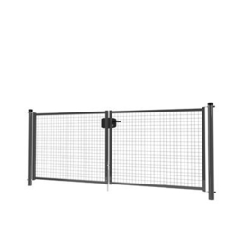 Dubbele tuinpoortset met gaasvulling 3000x1250 - RAL7016 Art. nr. TPD7016300125S prijs per Set excl. BTW