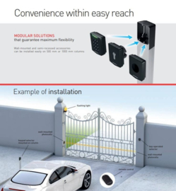 Ditec Entrematic AXC50 en 100. paaltje voor montage van codeclavier, sleutelcontact, sensoren.  (HO)