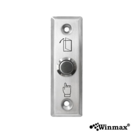 Drukknop RVS/ INOX press to exit. Afm: 28mm x 90mm. Art. 0804  (QU)