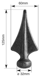 158~~LASBARE SPEERPUNT 125X60MM