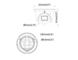 Entrya IPC4T5F3 Camera StarLight 5MP 2,8mm Turret Art nr. 105392  (SE)