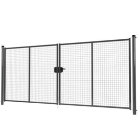Dubbele tuinpoortset met gaasvulling 4000x1800 - RAL7016 Art. nr. TPD7016400180S  prijs per Set excl. BTW