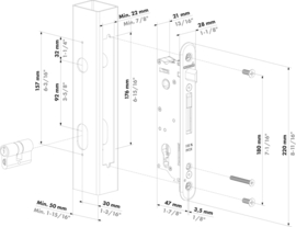 Locinox Insteekslot Fiftylock Locinox vk 50 mm Art. nr. FIFTYLOCK  (TH)