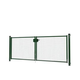 Dubbele tuinpoortset met gaasvulling 3000x1250 - RAL6009 Art. nr. TPD6009300125S prijs per Set excl. BTW