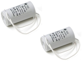 2 stuks Condensator 8-10µF. Art. 2810 2x  (QU)