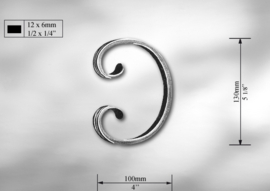 C1301~~KRUL 130X100MM - 12X6MM.