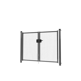 Dubbele tuinpoortset met gaasvulling 2000x1500 - RAL7016 Art. nr. TPD7016200150S  prijs per Set excl. BTW