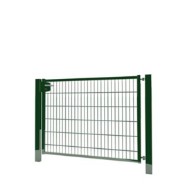 Enkele tuinpoortset met dubbelstaafmatvulling 1500x1200 - RAL6005 Art. nr. TPTDM60051512S prijs per Set excl. BTW