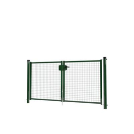 Dubbele tuinpoortset met gaasvulling 2400x1250 - RAL6009 Art. nr. TPD6009240125S prijs per Set excl. BTW