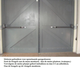 Quiko neo 600 op garagedeuren, zonder muurbeugels. Art. 0600  (QU)