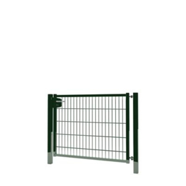 Enkele tuinpoortset met dubbelstaafmatvulling 1200x1000 - RAL6009 Art. nr. TPTDM60091210S prijs per Set excl. BTW