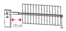 SEA slagboom arm VELA kit 5,5m met dubbele rok Art nr. BAS711  (NE)