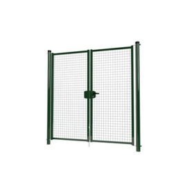 Dubbele tuinpoortset met gaasvulling 2000x2000 - RAL6009 Art. nr. TPD6009200200S prijs per Set excl. BTW