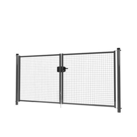 Dubbele tuinpoortset met gaasvulling 3000x1500 - RAL7016 Art. nr. TPD7016300150S prijs per Set excl. BTW