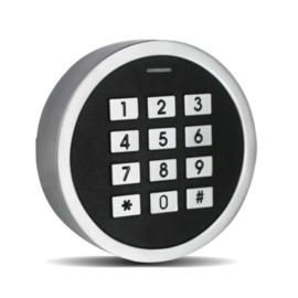 10x Codeclavier Kijzer -SK07 rond RVS Vandaalbestendig en weerbestendig. IP 67, dus werkt zelfs onder water. Art. 0225  €78,95 p/st. (QU)