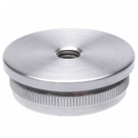 RVS304 eindstop vlak met draadgat M8 Ø42,4x2 mm Art. 75102