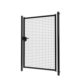 Enkele tuinpoortset met gaasvulling 1200x1800 - RAL9005 Art. nr. TPS9005120180S prijs per Set excl. BTW