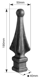 162G~~LASBARE SPEERPUNT 190X40MM