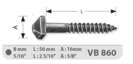 VB860~~HOUTSCHROEF MET VIERK. KOP