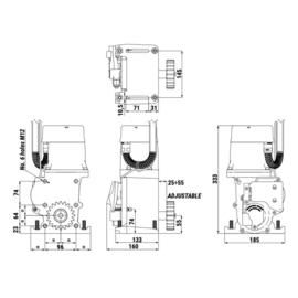 roger TW90/600/HS Voor inbouw in paal.  (HO)