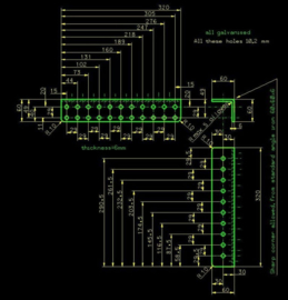 Beugelset universeel voor elk type poortopener. Onmisbaar voor openslaande garagedeuren en naar buiten draaiende hekwerken. 2x Art. 0301  (QU)