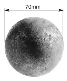 GBE70~~RONDE MASSIEVE BOL 70MM.