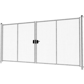 Dubbele tuinpoortset met gaasvulling 4000x2000 - verzinkt Art. nr. TPDVV400200S  prijs per Set excl. BTW