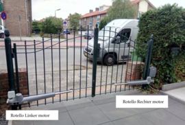 Quiko Rotello 400 230v. linker motor, professional, design. voor poorten met vleugels van 1,5 tot 4,5 meter en tot 700kg, (QU)