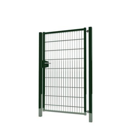 Enkele tuinpoortset met dubbelstaafmatvulling 1000x1800 - RAL6009 Art. nr. TPTDM60091018S prijs per Set excl. BTW