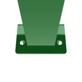 Staander 60x60 mm op L-voetplaat - 1900 mm - RAL6005 Art. nr. PLV600560602190 prijs per Stuk(s) excl. BTW