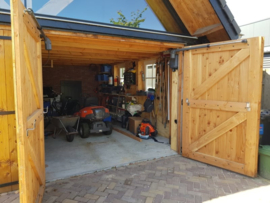 Quiko EON 600 op garagedeuren en openslaande poorten, complete set met muurbeugels en stootdoppen. Art. 0650.  (QU)