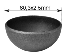 DS60~~HALVEN STALEN BOL 60,3MM.