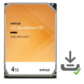 Entrya Harde schijf 4 TB voor NVR inclusief montage Art nr. 105403  (SE)