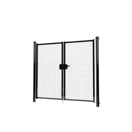 Dubbele tuinpoortset met gaasvulling 2000x1800 - RAL9005 Art. nr. TPD9005200180S  prijs per Set excl. BTW