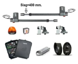 Quiko NEO 400 NEW 230v. professional. voor poorten met vleugels van 1,5 tot 4 meter en tot 700kg.  Kit.  Art. 0400   (QU)
