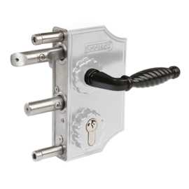 Locinox Groot sierpoortslot opbouw - profiel 30-50 mm - Zamac krukken 3006FA en cilinder - RAL9010 Art. nr. LAKQ3030H2L9010  (TH)