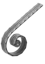 DR30~~BEGINKRUL LENGTE 300MM. Plat 40 x 8mm.