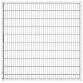 Tuinpoortvleugel 2000x2000 mm met dubbelstaafmatvulling - verzinkt Art. nr. TPTDMVV200200 prijs per Stuk(s) excl. BTW