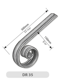 DR35~~BEGINKRUL LENGTE 300MM
